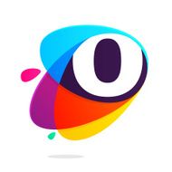 O letter with ellipses intersection logo