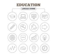 Education icon Graduation cap pencil and book N3