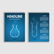 Banner science research knowledge vector