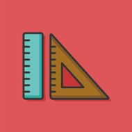 ruler color line icon