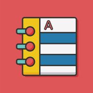 notebook color line icon