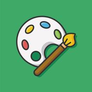 Palette color line icon