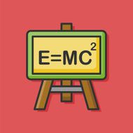 black board color line icon