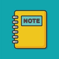notebook color line icon N6