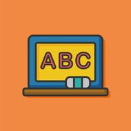 black board color line icon N2