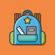 backpack color line icon N2