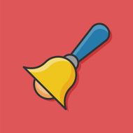 school bell color line icon N3