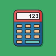 calculator color line icon N2