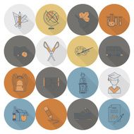school and education icons N356