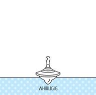 Whirligig icon Baby toy sign N8