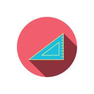 Triangular ruler icon Straightedge sign N11