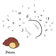 Numbers vector game fruits and vegetables (potato) N2