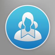 Student icon on blue background clean vector