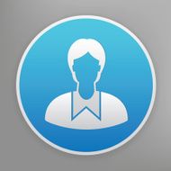 Student icon on blue background clean vector N2