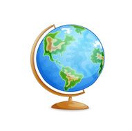Cartoon Desk Globe