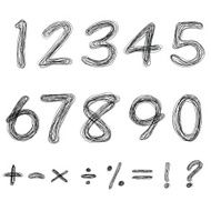 sketch numbers and mathematics symbols