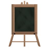 tall blackboard on tripod object isolated