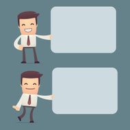 set of simple universal characters in different poses manager