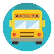 School bus flat icon N2