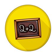 School Blackboard flat icon