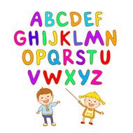 ABC for kids alphabet illustration vector kids children fun