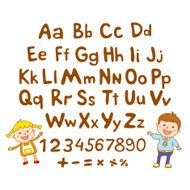 ABC for kids alphabet illustration vector kids children fun N7