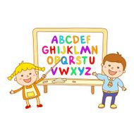 ABC for kids alphabet illustration vector kids children fun N10
