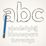 Handdrawn font N3
