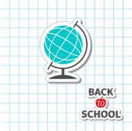 Back to school World globeon paper Exercise book Flat