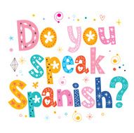 Do you speak Spanish decorative lettering text
