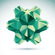 Abstract geometric 3D object vector illustration clear eps8