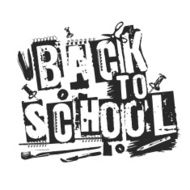 Slogan Back to school grunge style Shabby printed words N2