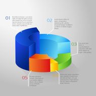 Circle colorful 3D diagram