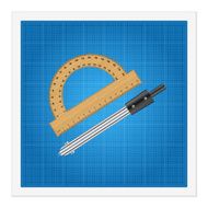 blueprint and ruler instruments N4