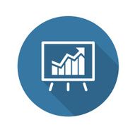 Business Flat Icon With Long Shadow