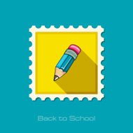 Pencil flat stamp