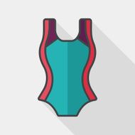 swimming suit flat icon with long shadow eps10