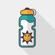 sports water bottle flat icon with long shadow eps10