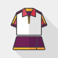 sport outfit flat icon with long shadow eps10