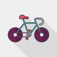 bicycle flat icon with long shadow eps10