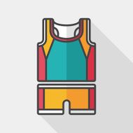 basketball clothing flat icon with long shadow eps10