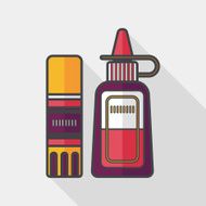 glue flat icon with long shadow eps10 N5