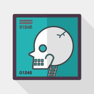 xray flat icon with long shadow N3