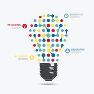 Modern Design light dot Minimal style infographic template N2