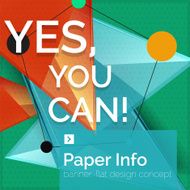 Flat design square banner with slogan N3