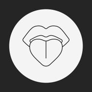 tongue line icon N3