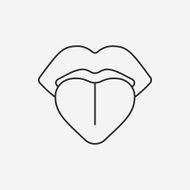 tongue line icon N4