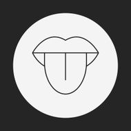 tongue line icon N7