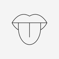 tongue line icon N8