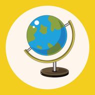 classroom globe theme elements vector eps
